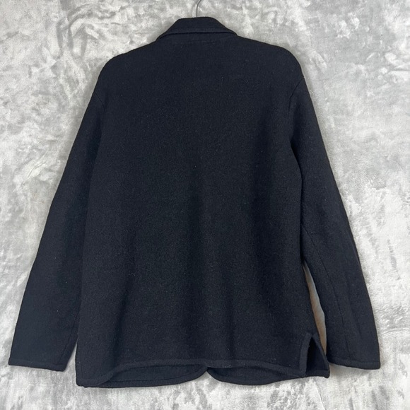 VTG Talbots Womens Cardigan Sweater Jacket Black 100% Wool Button Front  M - Picture 6 of 10